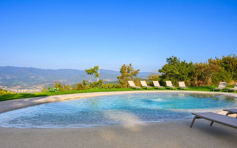 Villa Campestri: L'Eau, Ciel, Plante, Paysage Naturel, Piscine, Arbre, Mobilier De Jardin, Loisir, Paysage, Herbe