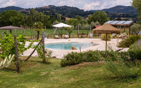 Villa Tavernacce: L'Eau, Plante, Ciel, Propriété, Nuage, Piscine, Arbre, Montagne, Plan D'Eau, Paysage Naturel