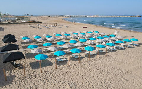 Baraka Apartments: Bleu, Plan D'Eau, Mobilier De Jardin, Plage, Parapluie, Ombre, Mer, Rive, Côte, Le Sable