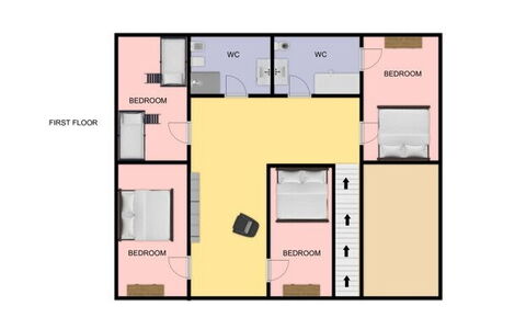 Casa Bellavista: Chambre, Conception, Lit