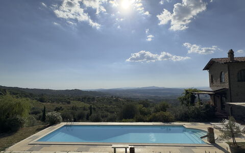 Villa Monticello: L'Eau, Ciel, Nuage, Plante, Bâtiment, Jour, Fenêtre, Lumière, Bleu Azur, Piscine