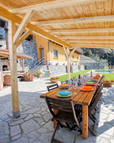 Casa Aurora - Recco, Liguria: Dalle, Recours, Eco Hôtel, Chalet, Ombre, Chaise, Piscine, Biens, Mobilier De Jardin, Conception