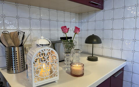 Casa Toto: Design Intérieur, Cuisine, Verre, Tuile, Plante D'Appartement, Pot De Fleur, Cabinetry, Comptoir, Peindre