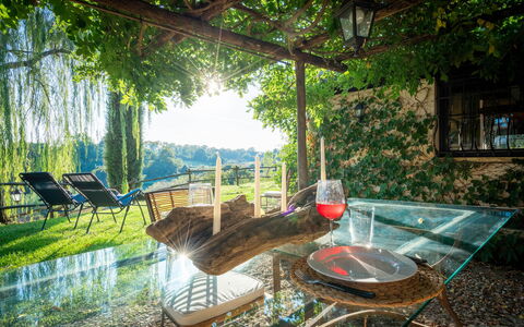 Casale Delle Papere, Pool, Romantic Holiday In Nep: Plante, Bâtiment, Fenêtre, Bois, Arbre, Ombre, Chaise, Mobilier De Jardin, Loisir, Paysage Naturel