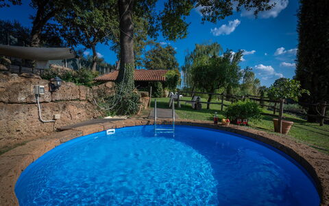 Casale Delle Papere, Pool, Romantic Holiday In Nep: L'Eau, Plante, Propriété, Ciel, Piscine, Bleu, Bâtiment, Arbre, Bleu Azur, Botanique