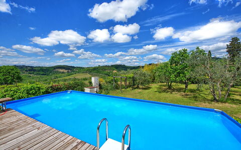 Maggiano: L'Eau, Nuage, Ressources En Eau, Ciel, Plante, Piscine, Bleu, Paysage Naturel, Rectangle, Arbre