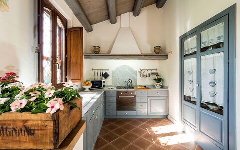 Casa Colore - Siracusa, Sicilia: Fleur, Cabinetry, Comptoir, Propriété, Plante, Fenêtre, Design Intérieur, Cuisinière, Cuisine, Architecture