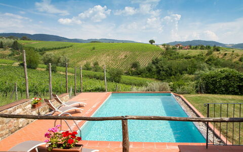 Le Masse - Greve In Chianti, Toscana: Nuage, Ciel, L'Eau, Plante, Fleur, Propriété, La Nature, Piscine, Mobilier De Jardin, Plan D'Eau