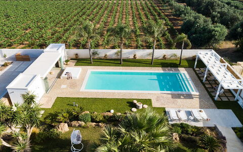 Casa Ocra - Misiliscemi, Sicilia: L'Eau, Propriété, Plante, Piscine, Rectangle, Ombre, Arbre, Design Urbain, Herbe, Loisir