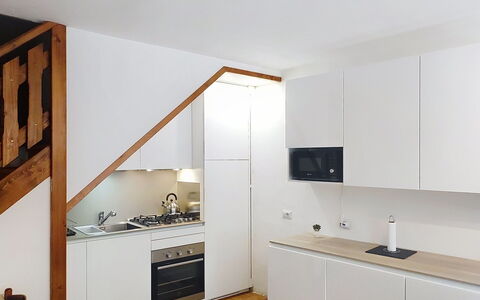 Casa sul Torrente: Cuisine, Design Intérieur, Sol, Comptoir, Bois, Plafond, Sol, Cabinetry, Appareil De Cuisine, Principaux Appliance