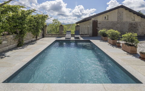 Arpusè, Relax nelle Langhe - Barolo, with Pool: Piscine, Composite, Caractéristique De L'Eau, Dalle, Tuile
