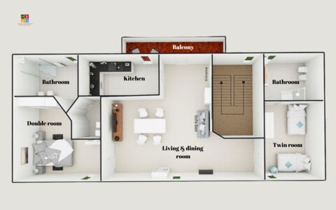 Loreto Suite Apartment: Blanc, Salon