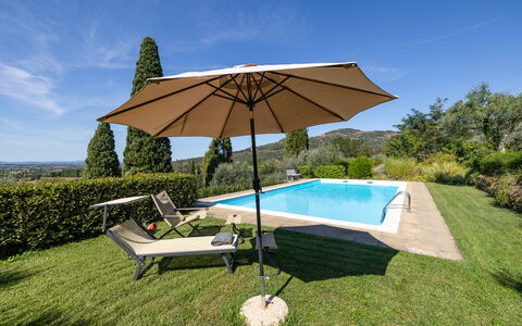Villa Delle Rose: Plante, Ciel, Propriété, Parapluie, L'Eau, Ombre, Mobilier De Jardin, Piscine, Balancelle, Arbre