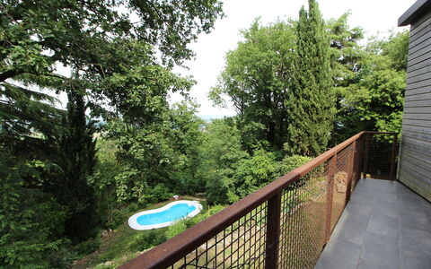 Casa Delle Eriche, Colli Euganei, Pool, Wifi: Feuille, Bois, Balustrade, Jardin, Ombre, Clôture, Arrière-Cour, Balustre, Balcon, Cour