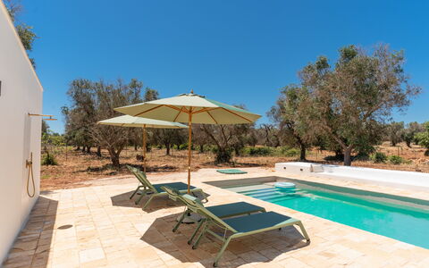 Villa Jolie: Piscine, Ombre, Chaise, Mobilier De Jardin, Conception, Aménagement Paysager, Recours, Villa, Balancelle