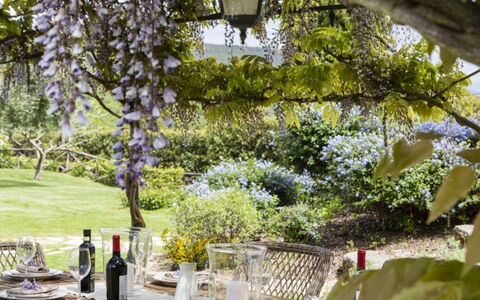 Villa Sibilla: Jardin, Meubles, Arbuste, Table, Tableau De Plein Air, Ombre, Mobilier De Jardin, Chaise, Printemps