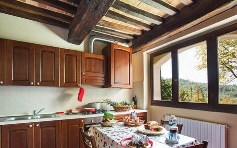 Cascina Arcangelo: Cuisine, Design Intérieur, Meubles, Comptoir, Appareil De Cuisine, Pièce, Principaux Appliance, Table Cuisine Et Salle A Manger, Plafond, Cabinetry