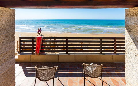 Casa sul Mare: Bois, Meubles, Mobilier De Jardin, Ombre, Mer, Tache De Bois, Dur, Plage, Océan, Balcon