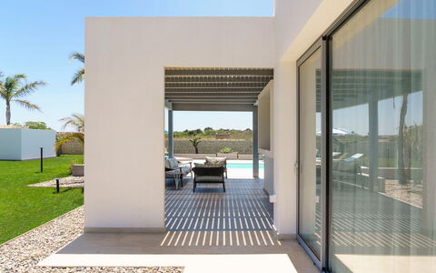Villa Marzamemi: Sol, Composite, Ombre, Piscine, Eco Hôtel, Daylighting, Conception, Recours, Aménagement Paysager, Structure En Plein Air
