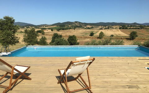 Poggio Cavallino Private Pool, Wifi, Maremma: Piscine, Mobilier De Jardin, Recours, Meubles, Balancelle, Eco Hôtel, Ombre, Dur, Chaise, Tache De Bois