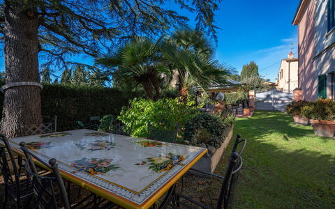 Ely Apartment In Villa, Wifi, Terricciola, Pisa: Arbuste, Jardin, Aménagement Paysager, Ombre, Cour, Hacienda, Pot De Fleur, Plante D'Appartement, Arrière-Cour