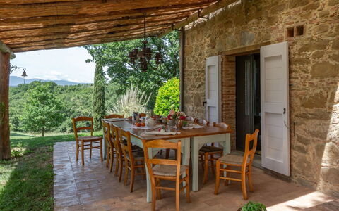 Casale le Fonti: Meubles, Bois, Table Cuisine Et Salle A Manger, Table, Chaise, Domicile, Tableau De Plein Air, Salle À Manger, Chalet, Ferme