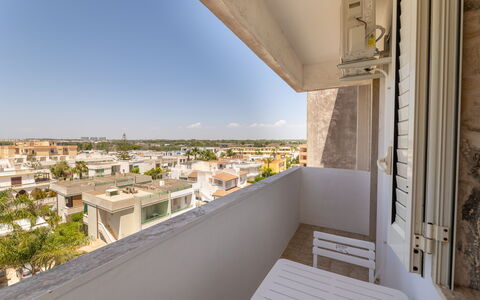 Sea View Apartment, Ac Gallipoli: Appartement, Balcon, Daylighting