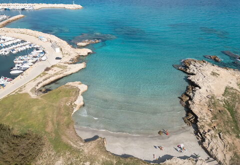 Rifugio Al Mare, Ac, Wifi, San Foca: Bleu, L'Eau, Ressources En Eau, Plan D'Eau, Côte, Cotiers Et Relief Océaniques, Plage, Rive, Mer, Roche
