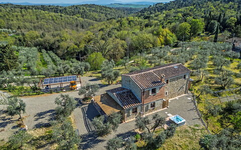 Marielena Authentic Chianti Retreat: Panoramic Vie: Maison, Domicile, Zone Rurale, Paysage, Chalet, Toit, Lot Terre, Biens, Village