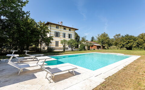 Villa Amelia: Bleu, Piscine, Maison, Domicile, Biens, Recours, Mobilier De Jardin, Villa, Jardin, Manoir