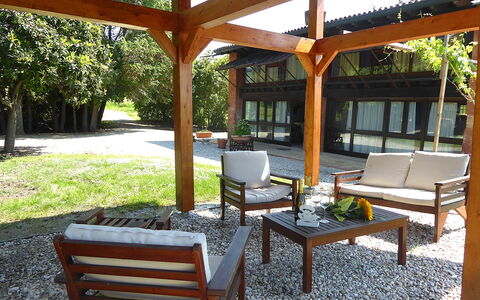 Venice Photobirding, Nature And Culture: Meubles, Bois, Mobilier De Jardin, Chaise, Ombre, Dur, Table, Tableau De Plein Air, Porche