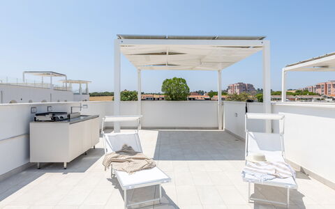 Brezza Costa Conero: Meubles, Mobilier De Jardin, Chaise, Balcon, Ombre, Structure En Plein Air, Patio, Pergola, Aluminium, Tableau De Plein Air