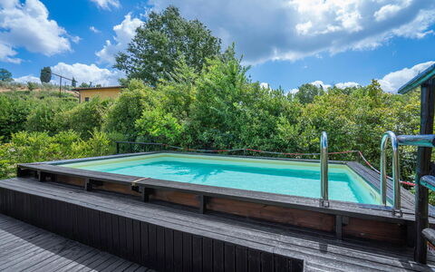 Casale La Canigiana, House, Pool, San Miniato: Piscine, Composite, Recours, Plate-Forme, Dur, Loisir, Ombre, Eco Hôtel, Tache De Bois, Parquet