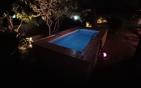 Casa Silvia: Nuit, Piscine, Minuit, Éclairage Paysager, Soirée