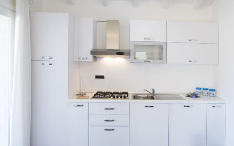 Villa Asparago: Cuisine, Principaux Appliance, Appareil De Cuisine, Comptoir, Cabinetry, Design Intérieur, Cuisinière, Électroménager, Evier, Sol