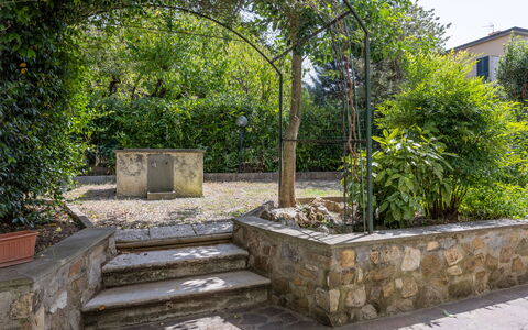 Casa Olivia With Garden And Wifi: Arbuste, Roche, Jardin, Dalle, Ombre, Mur De Pierre, Aménagement Paysager, Arrière-Cour, Béton