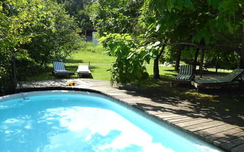 Chalet Fagarè, Pool, Sauna, Prosecco Hills: Piscine, Mobilier De Jardin, Meubles, Ombre, Arrière-Cour, Recours, Jardin, Chaise, Parapluie, Loisir