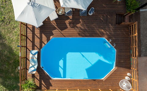 Podere la Botte, Pool, Lari: Bleu, Piscine, Composite, Mobilier De Jardin, Parapluie, Recours, Eco Hôtel, Loisir, Ombre, Balancelle