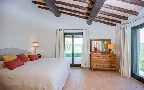 Villa Lodolaio: Meubles, Bois, Design Intérieur, Sol, Sol, Plafond, Domicile, Lit, Chambre, Pièce