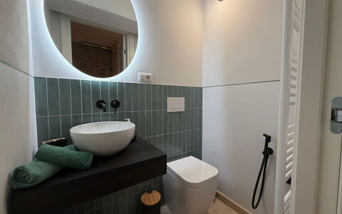 Casa Amandoli: Salle De Bains, Sol, Design Intérieur, Mur, Luminaire Plomberie, Sol, Lavabo, Évier, Plomberie, Robinet