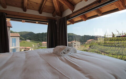 Villa Valdobbiadene Pool Spa: Balcon, Village De Montagne, Eco Hôtel