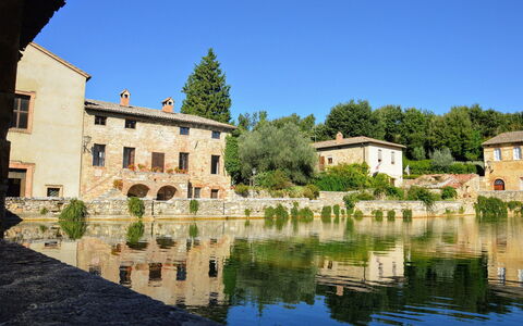 Il Gallinaio, Vivo D'Orcia: L'Eau, Plan D'Eau, Ressources En Eau, Cours D'Eau, Maison, Voie Navigable, Architecture, Banque, Établissements Humains, Réflexion