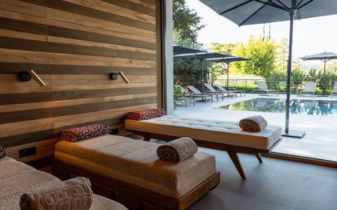 Villa Bocchi: Bois, Meubles, Piscine, Sol, Mobilier De Jardin, Sol, Design Intérieur, Composite, Recours, Tache De Bois