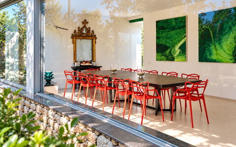 Portofino Luxury Villa – Private Sea Access & Car-: Meubles, Design Intérieur, Table, Chaise, Table Cuisine Et Salle A Manger, Sol, Sol, Salle À Manger, Plafond, Restaurant