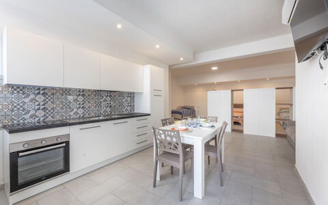 Appartamento Monomare, Gallipoli: Sol, Sol, Design Intérieur, Plafond, Cuisine, Pièce, Comptoir, Principaux Appliance, Appartement, Tuile