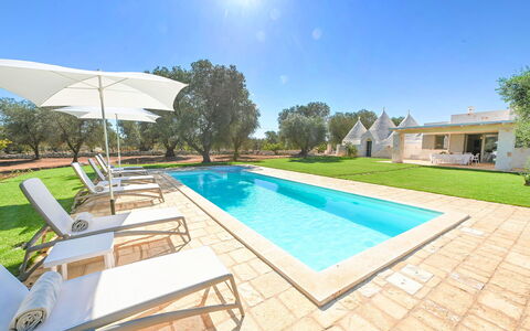 Trulli Heaven: Bleu, Piscine, Biens, Ombre, Recours, Aménagement Paysager, Jardin, Hacienda, Pelouse, Villa