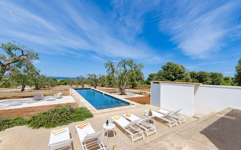 Villa Il Guaceto: Bleu, Piscine
