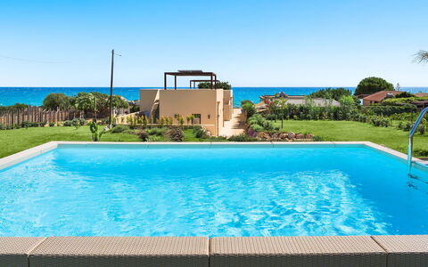 Villa Paprika: Bleu, Piscine, Composite, Loisir, Recours, Ombre, Conception, Mobilier De Jardin, Eco Hôtel, Gazon Artificiel