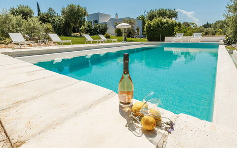 Villa Riva: Bleu, Piscine, Jardin, Aménagement Paysager, Biens, Recours, Ombre, Eco Hôtel, Villa, Arrière-Cour