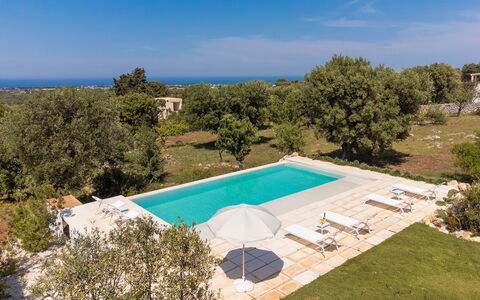 Villa Riva: Bleu, Biens, Piscine, Hacienda, Arrière-Cour, Villa, Ferme